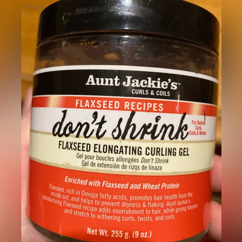 NWT Aunt Jackie's Don’t Shrink Flaxseed Curling Elongating Gel 9 oz.